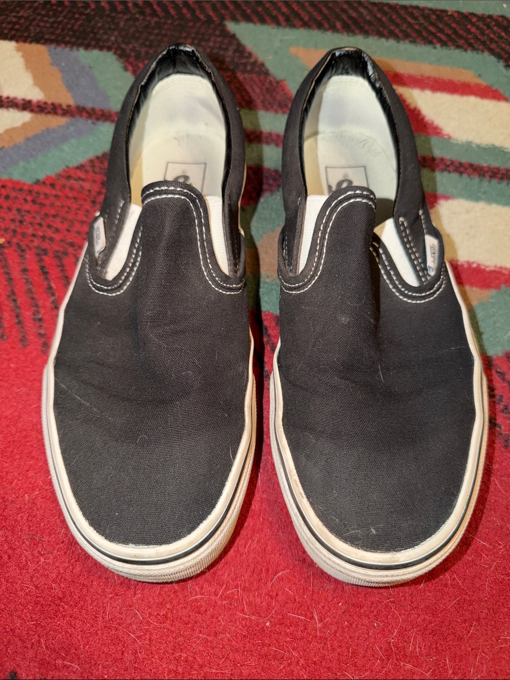 Black Slip-On Canvas Shoes